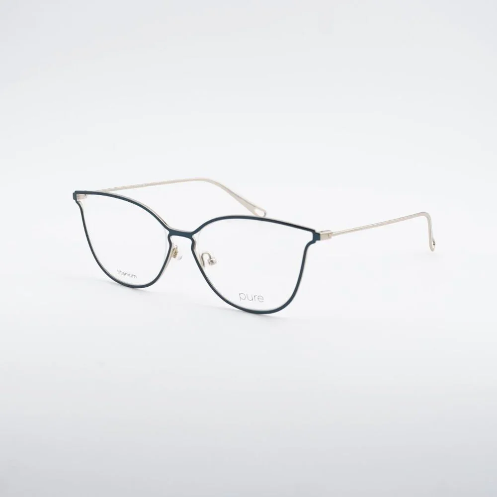 AIRLOCK 5000 320 Eyeglasses Teal/Gold 54mm Cat Eye Frame
